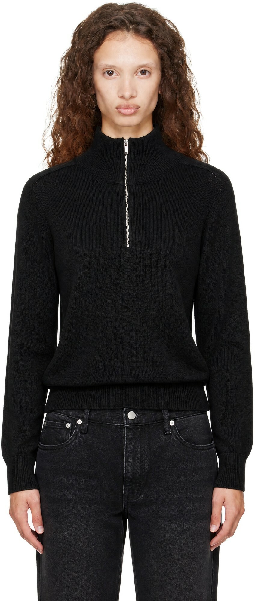 Studio Nicholson Black Maren Knit Polo