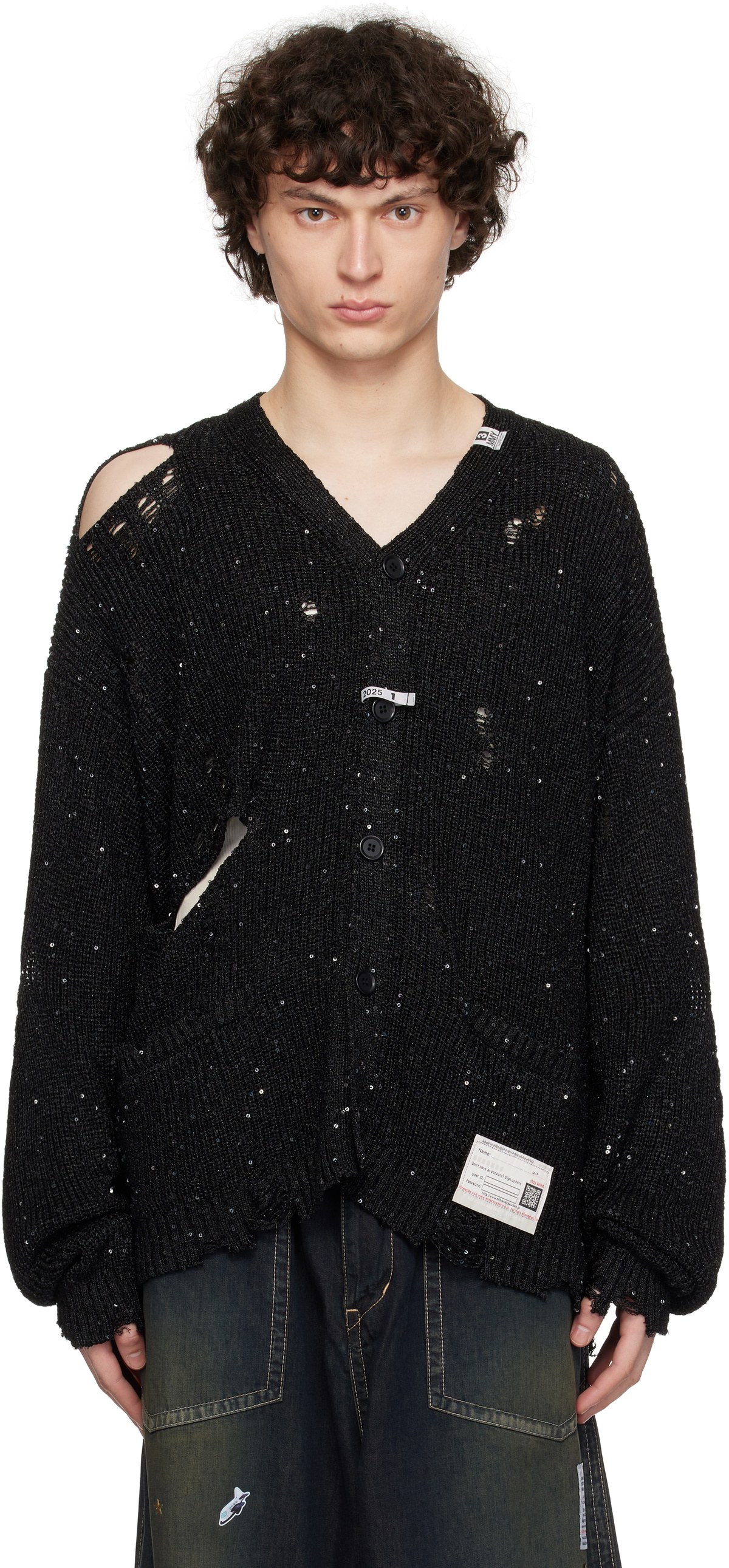 Maison MIHARA YASUHIRO Gray Mohair Knit Cardigan Maison MIHARA