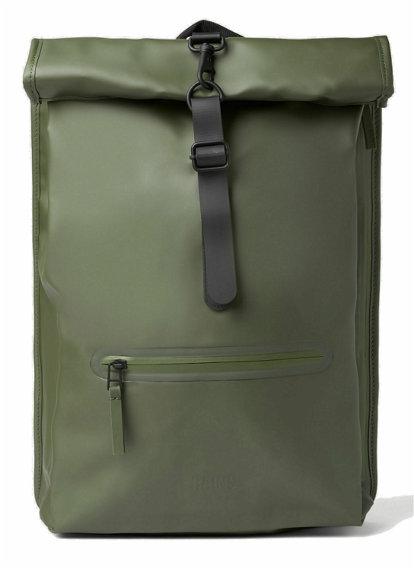 Photo: Rains - Rolltop Backpack in Green