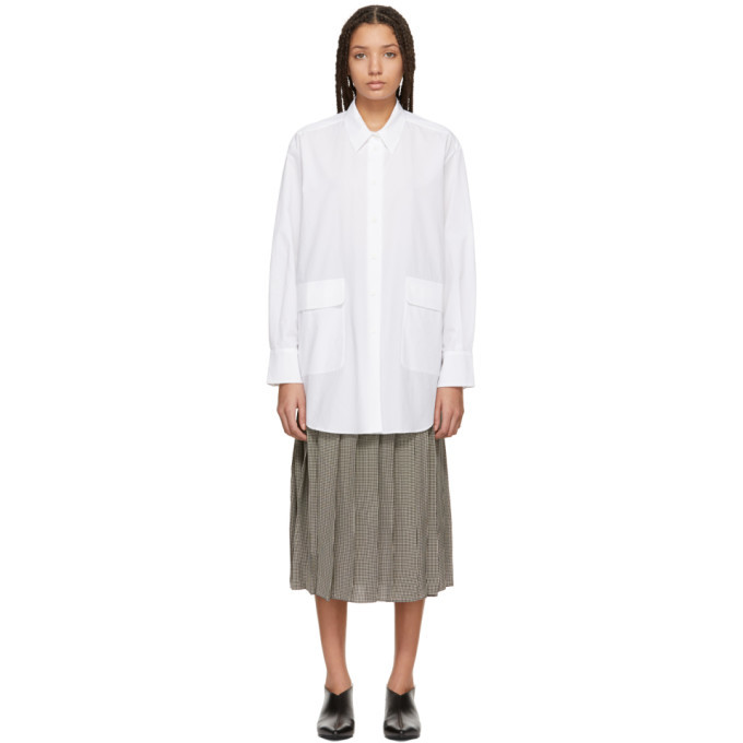 Sara Lanzi White Oversized Shirt Sara Lanzi