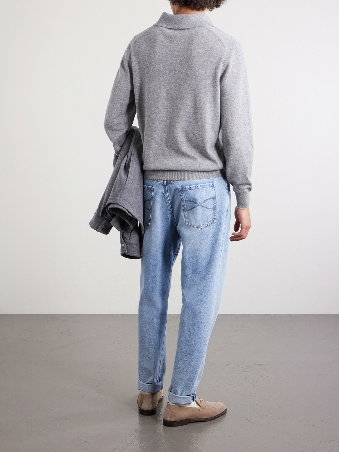 Brunello Cucinelli - Cashmere Polo Shirt - Gray