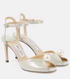 Jimmy Choo Sacora 85 embellished suede sandals