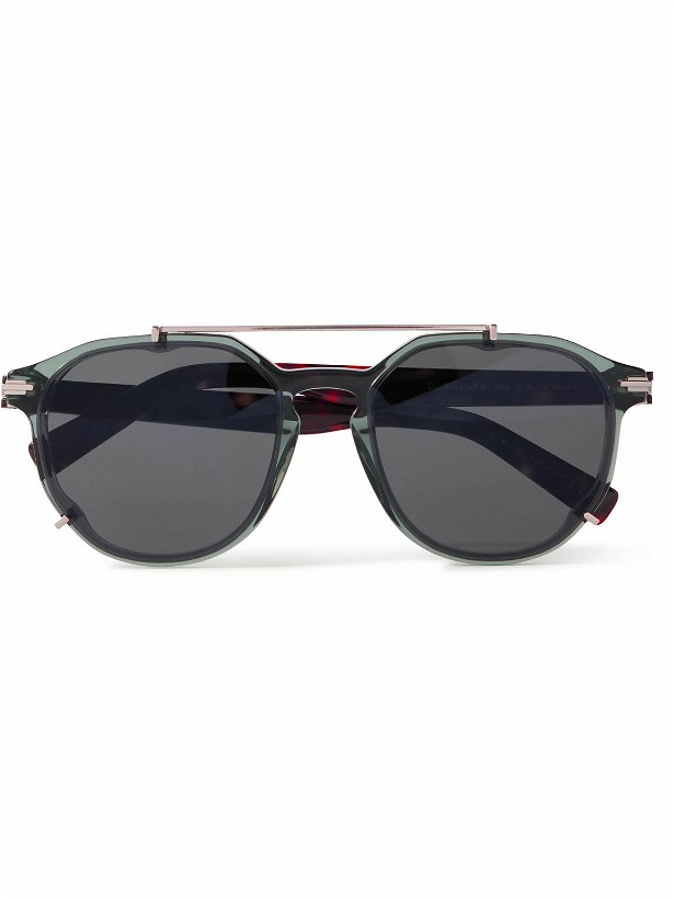 Photo: Dior Eyewear - DiorBlackSuit RI Aviator-Style Acetate and Silver-Tone Sunglasses