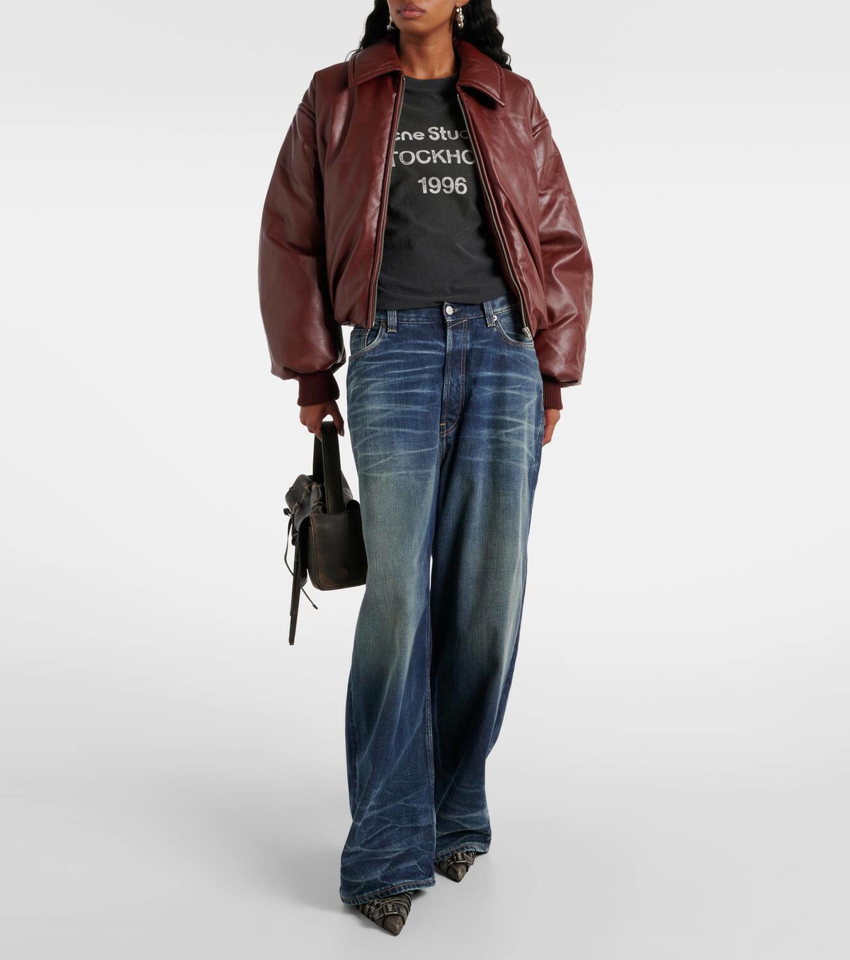 Acne Studios Faux leather bomber jacket Acne Studios Acne Studios Faux leather bomber jacket Acne Studios
