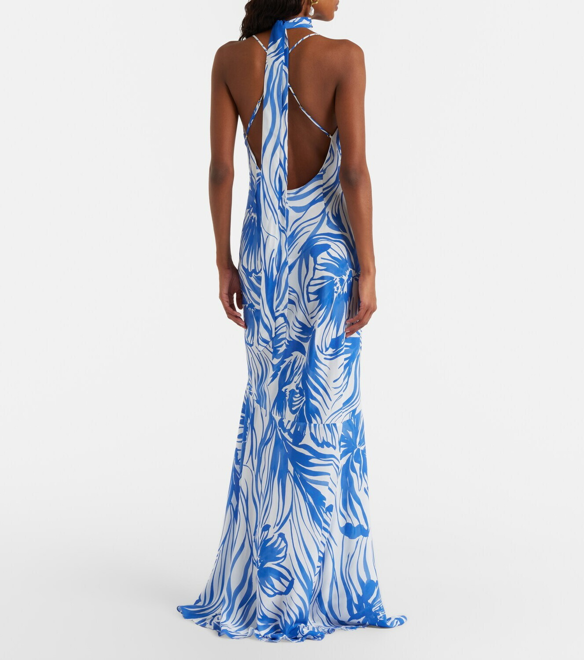 Alexandra Miro Isla scarf-detail printed gown