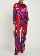 Pucci Orchidee Printed Silk Trousers Multicoloured 1