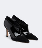 Manolo Blahnik Ters suede and patent leather pumps