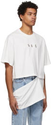 Feng Chen Wang White Logo Letter T-Shirt