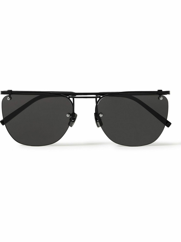 Photo: SAINT LAURENT - Rimless D-Frame Metal Sunglasses
