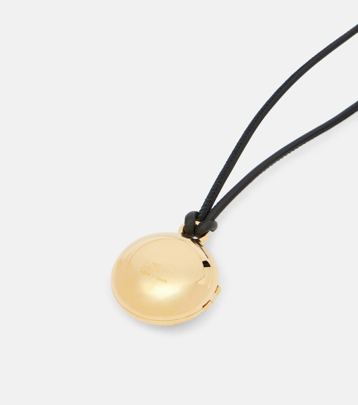 Loewe Pebble gold-plated leather bag charm