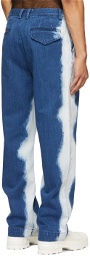 Xander Zhou Blue Spray Jeans