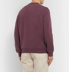 Brunello Cucinelli - Fleece-Back Stretch-Cotton Jersey Sweatshirt - Burgundy