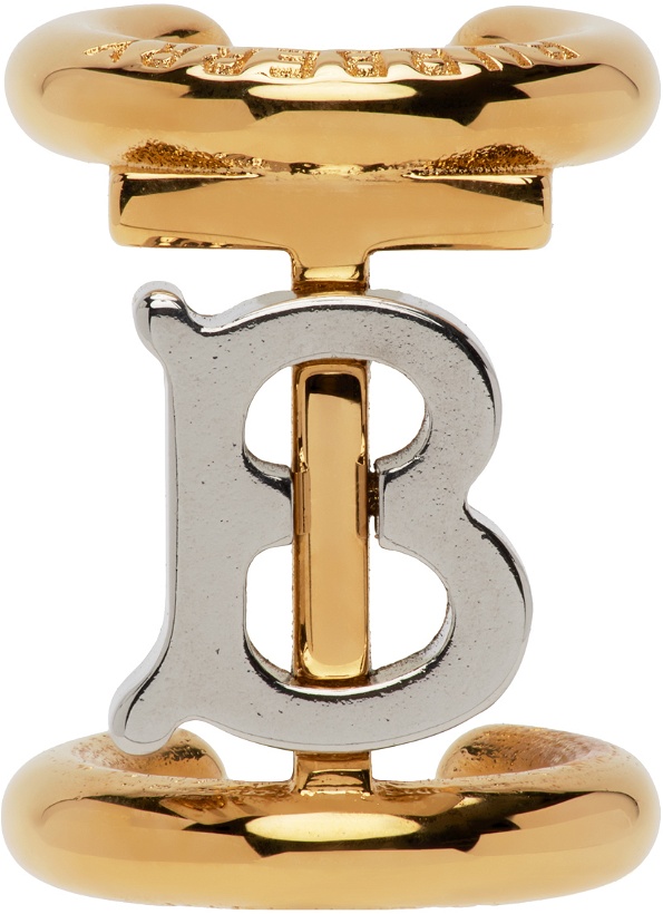 Photo: Burberry Silver & Gold 'B' Single Ear Cuff
