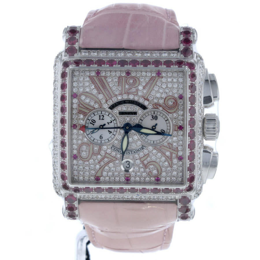 Franck Muller Conquistador Diamond Dial Ladies Watch 10000 H CC D CD RED ZONE