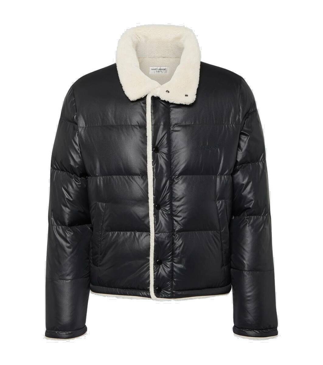 Photo: Saint Laurent Faux shearling-lined down jacket