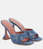 Amina Muaddi Lupita denim mules
