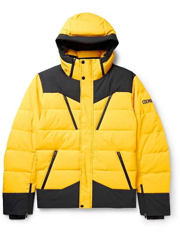 Photo: Colmar - Chamonix Two-Tone Quilted Hooded Down Ski Jacket - Yellow
