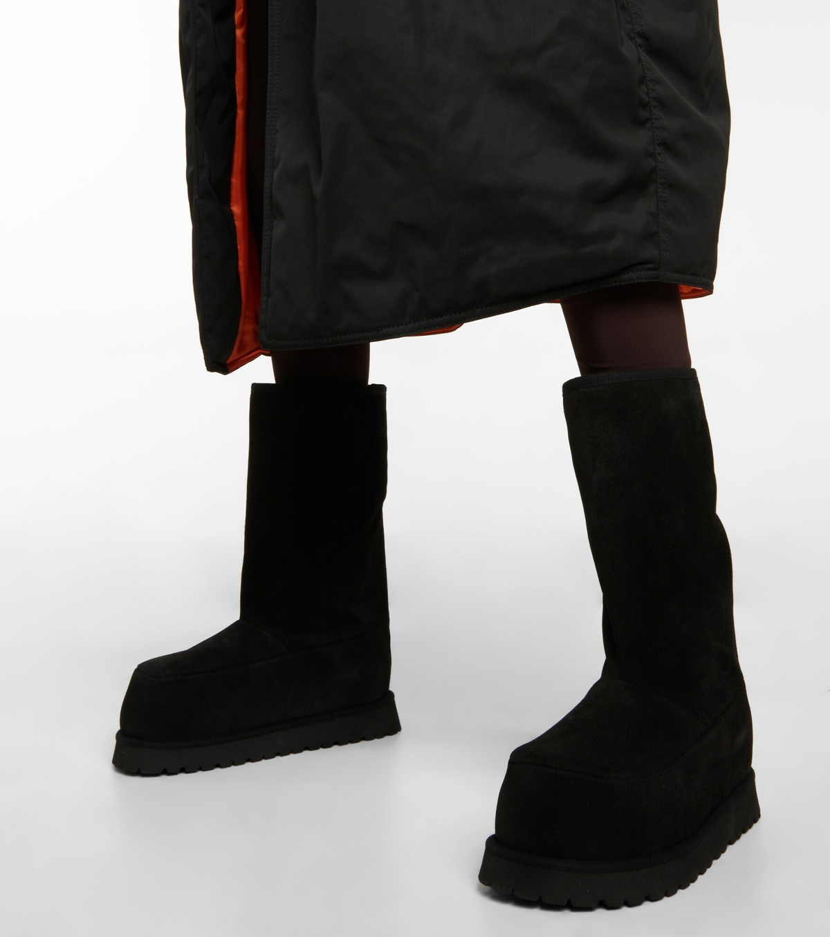 MM6 Maison Margiela - Shearling platform knee-high boots MM6