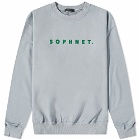SOPHNET. Men's SOPHNET Classic Logo Crew Neck Sweat in Blue