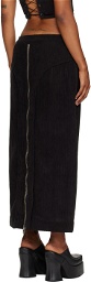 Eckhaus Latta Black Paneled Maxi Skirt