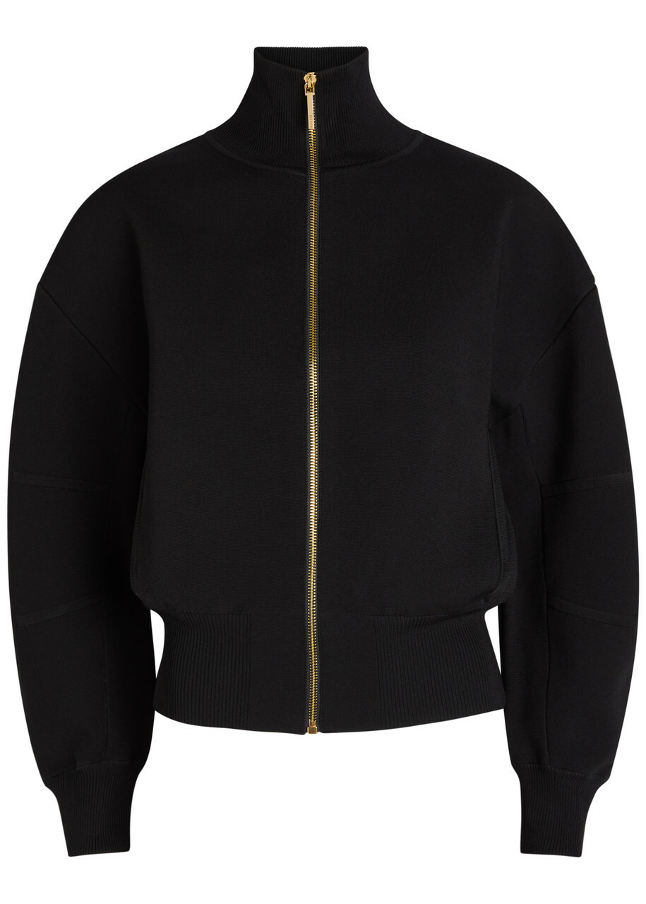 Joseph Sable Milano-knit Bomber Jacket Black