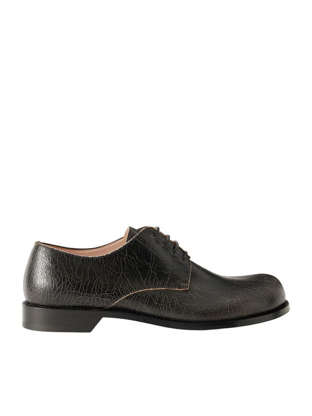Photo: LOEWE - Campo Cracked-Leather Derby Shoes - Black
