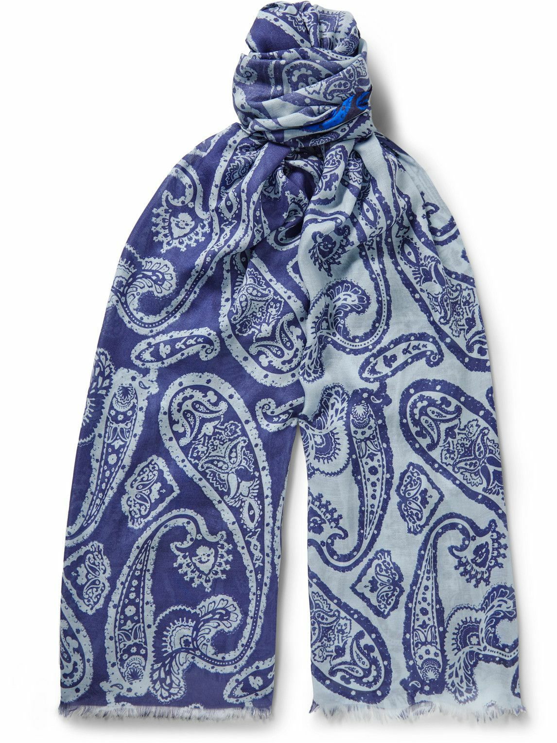 ETRO Paisley-Print Wool, Cashmere and Silk-Blend Twill Scarf for Men