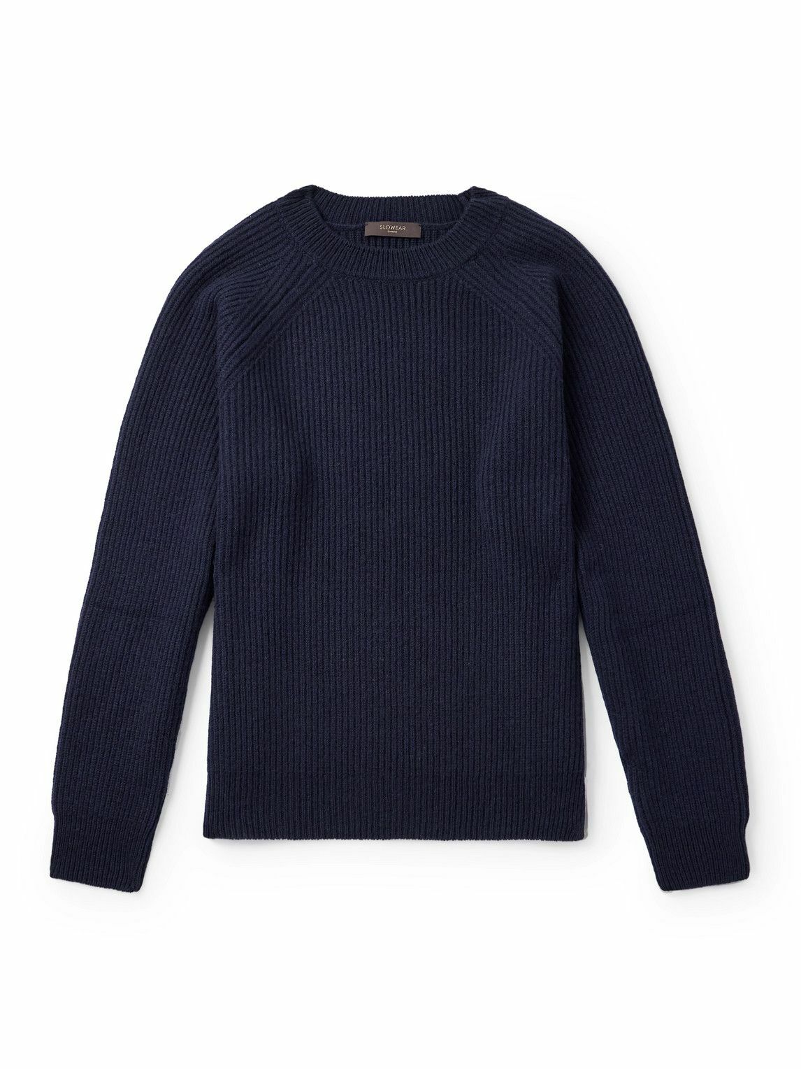 Incotex - Zanone Ribbed Virgin Wool Sweater - Blue
