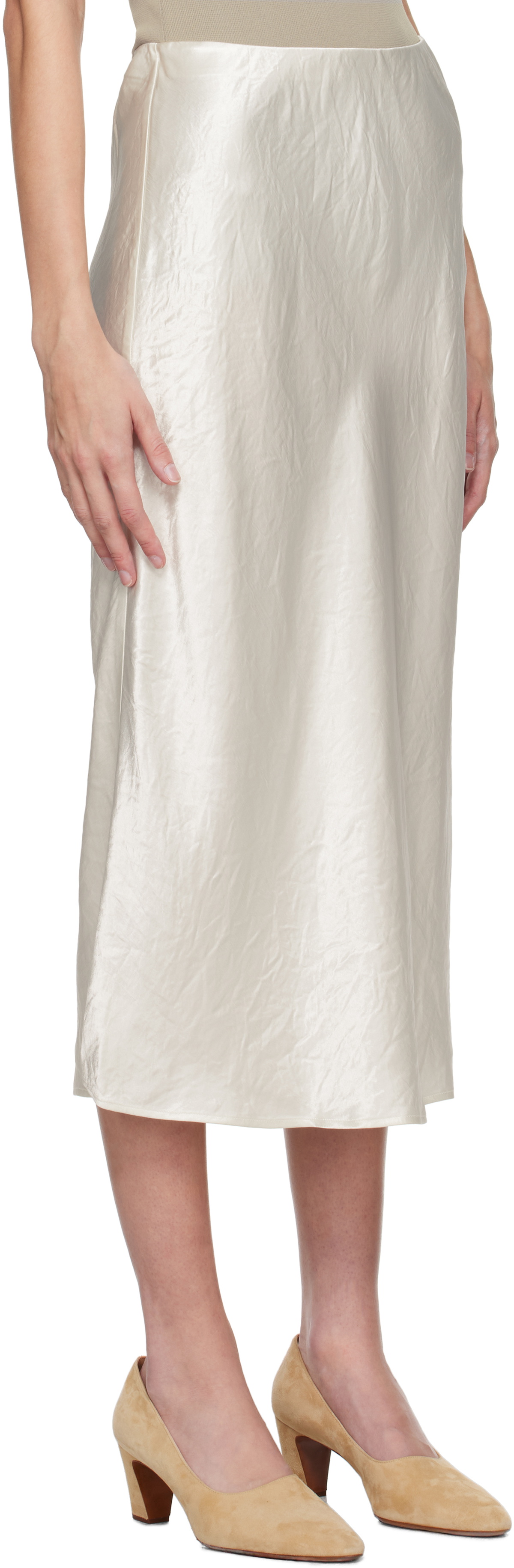Max Mara Leisure White Alessio Midi Skirt