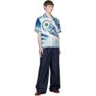 Casablanca Multicolor 'The Art Of The Serve' Short Sleeve Silk Shirt