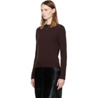 Courrèges Brown Lambswool Fitted Crewneck Sweater