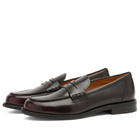 Vagabond Shoemakers Women's Linn Polished Leather Penny Loafer in Dark Bordo