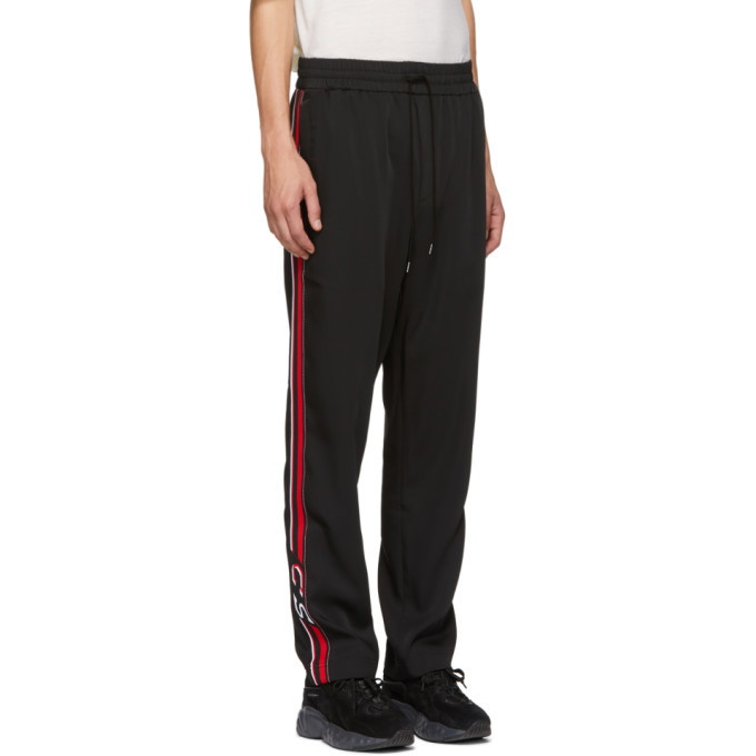 CMMN SWDN Black and Red Buck Track Pants CMMN SWDN