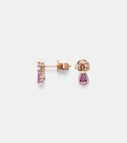Anita Ko 18kt rose gold earrings with sapphires and diamonds