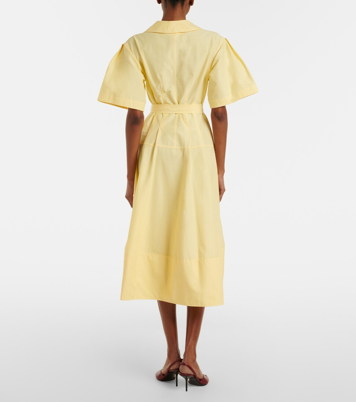 Simkhai Belted cotton-blend shirt dress