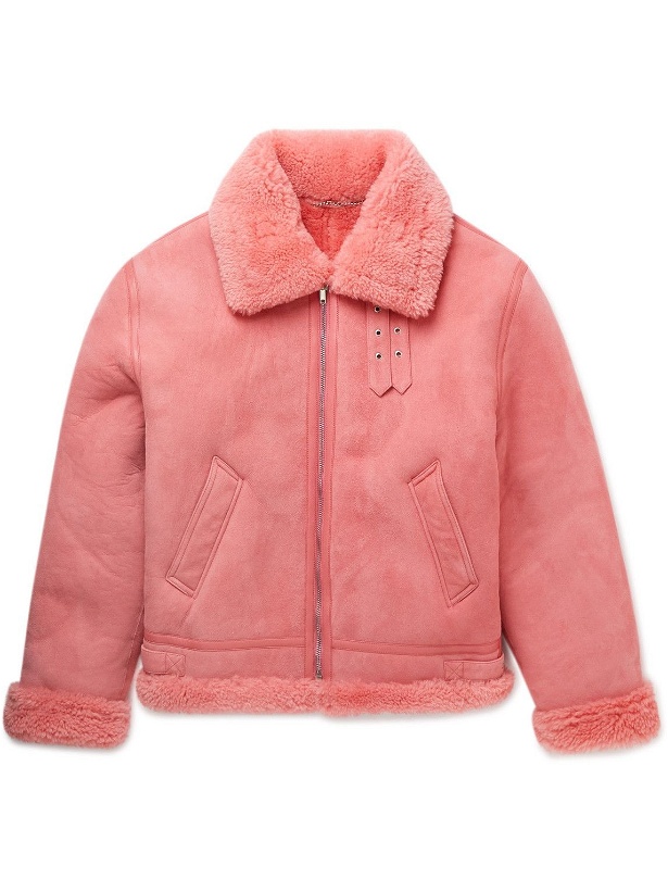 Photo: VETEMENTS - Oversized Shearling Jacket - Pink
