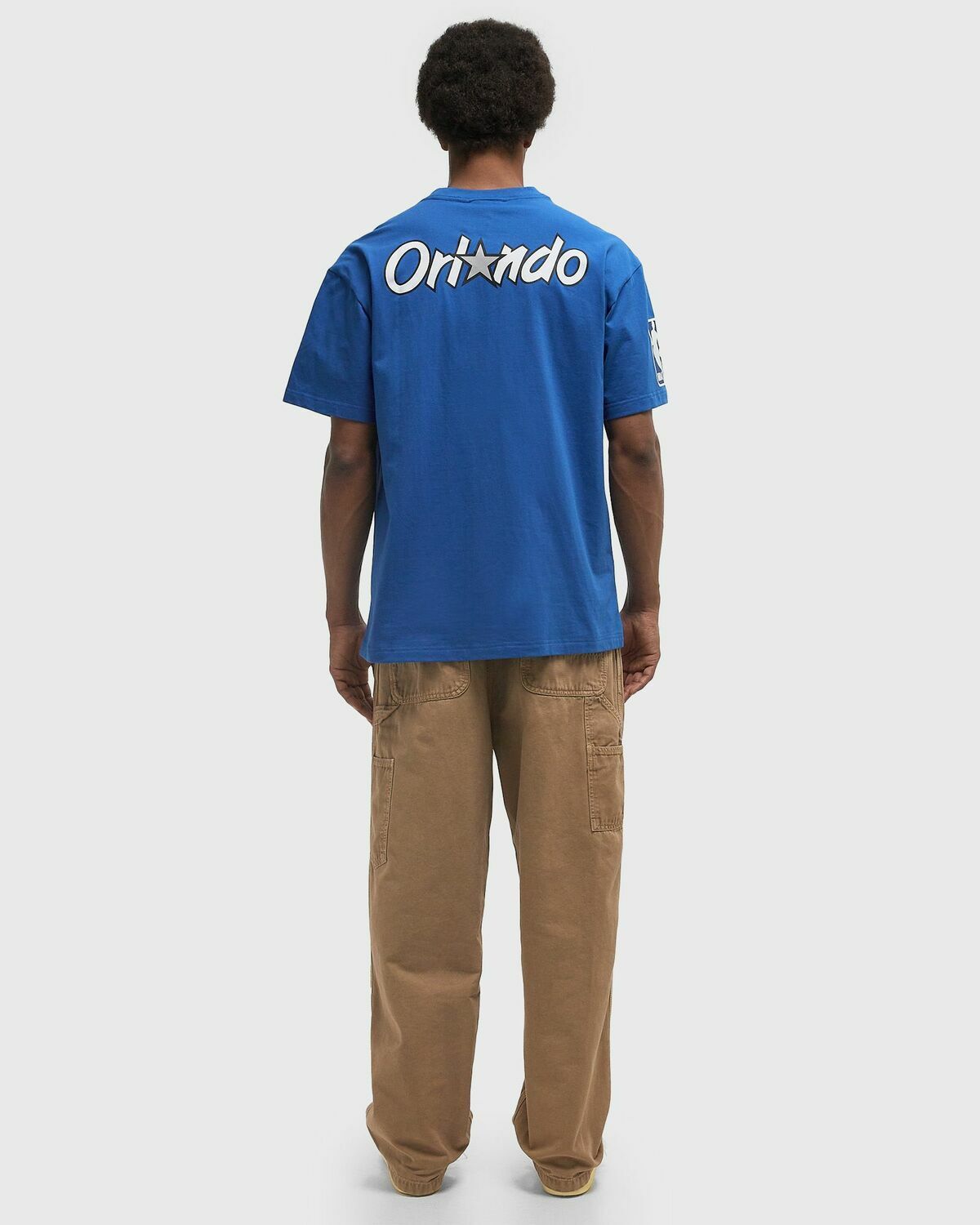 Mitchell & Ness NBA ULTIMATE PLAYER TEE VINTAGE LOGO ORLANDO MAGIC PENNY HARDAWAY #1 Blue Mens Shortsleefe