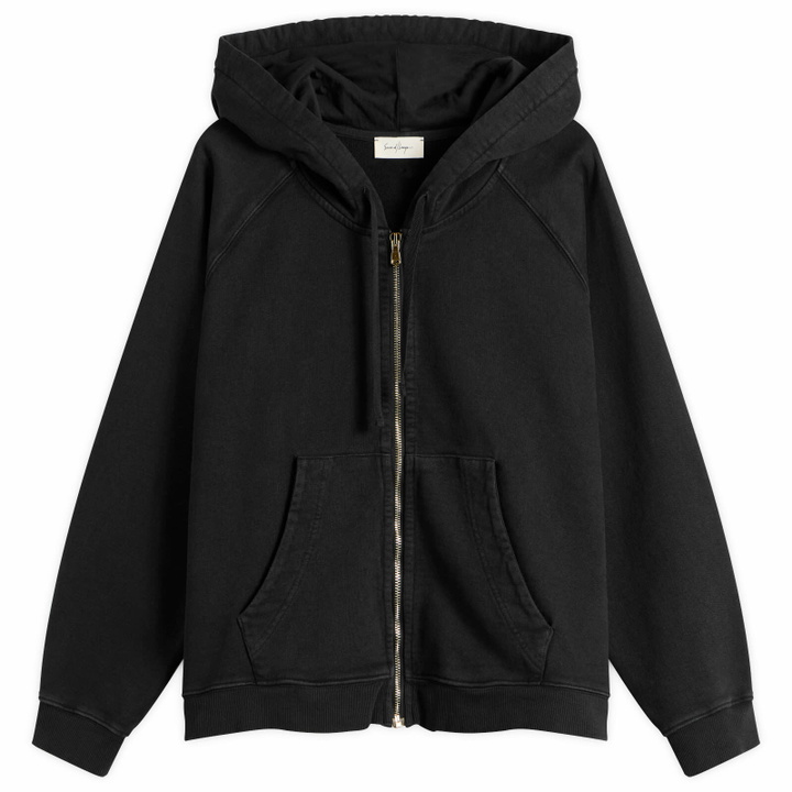 Photo: Second/Layer Men's Second Layer Rola Zip Hoodie in Washed Black