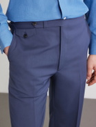 J. Mueser - Waverly Straight-Leg Wool Twill Suit Trousers - Blue
