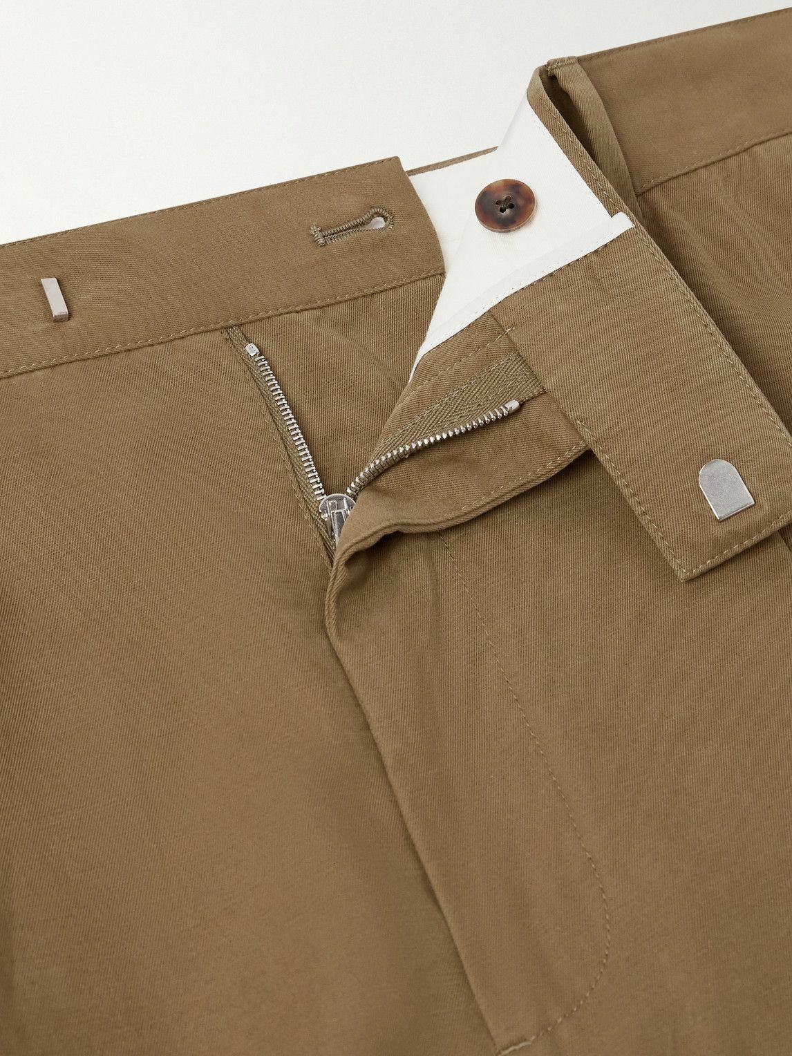 The Row - Belamy Straight-Leg Pleated Cotton and Cashmere-Blend GabardineTrousers - Neutrals
