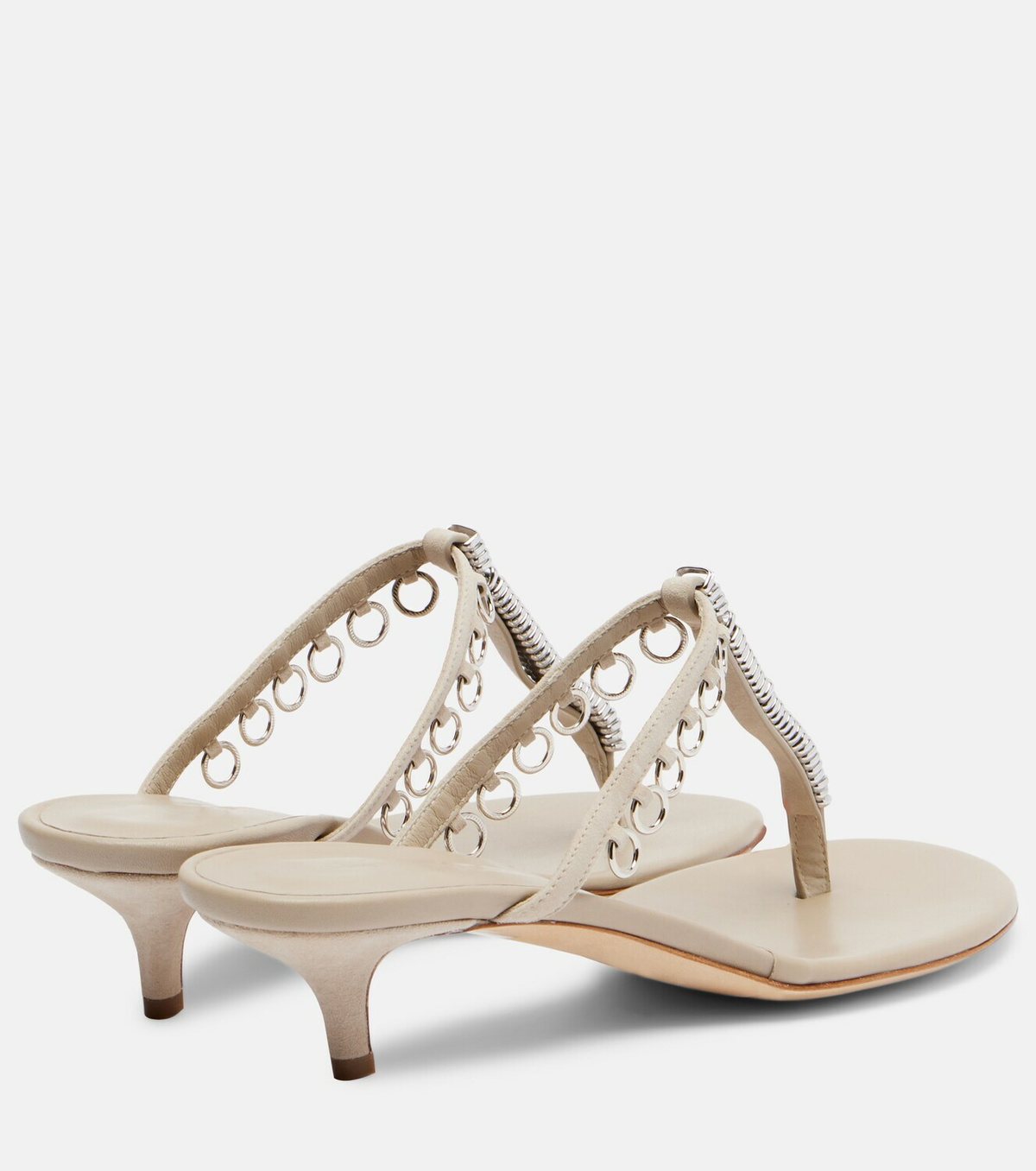 Christopher Esber Pierced embellished leather thong sandals