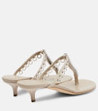 Christopher Esber Pierced embellished leather thong sandals