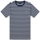 A.P.C. Men's Emilien Stripe T-Shirt in Dark Navy/White