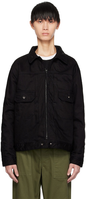 Photo: Engineered Garments Black Button Denim Jacket
