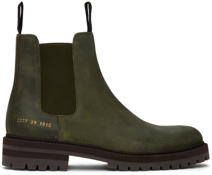 Photo: Common Projects Green Kenia Chelsea Boots
