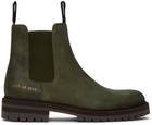 Common Projects Green Kenia Chelsea Boots