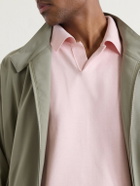 Auralee - Knitted Silk Polo Shirt - Pink