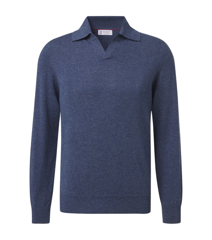Photo: Brunello Cucinelli Cashmere polo sweater