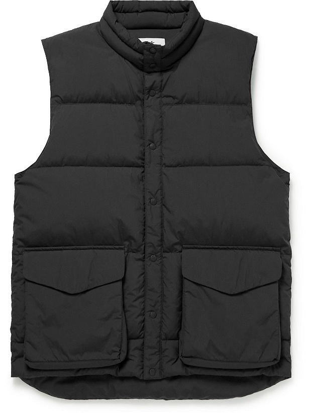 Photo: Snow Peak - Quilted Recycled Ripstop Down Gilet - Black