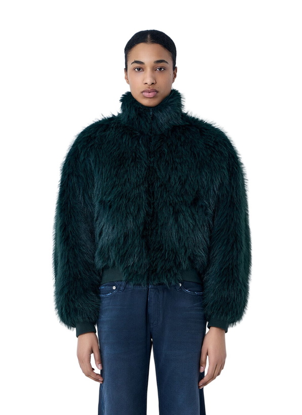 Photo: Balenciaga Faux Fur Bomber Jacket